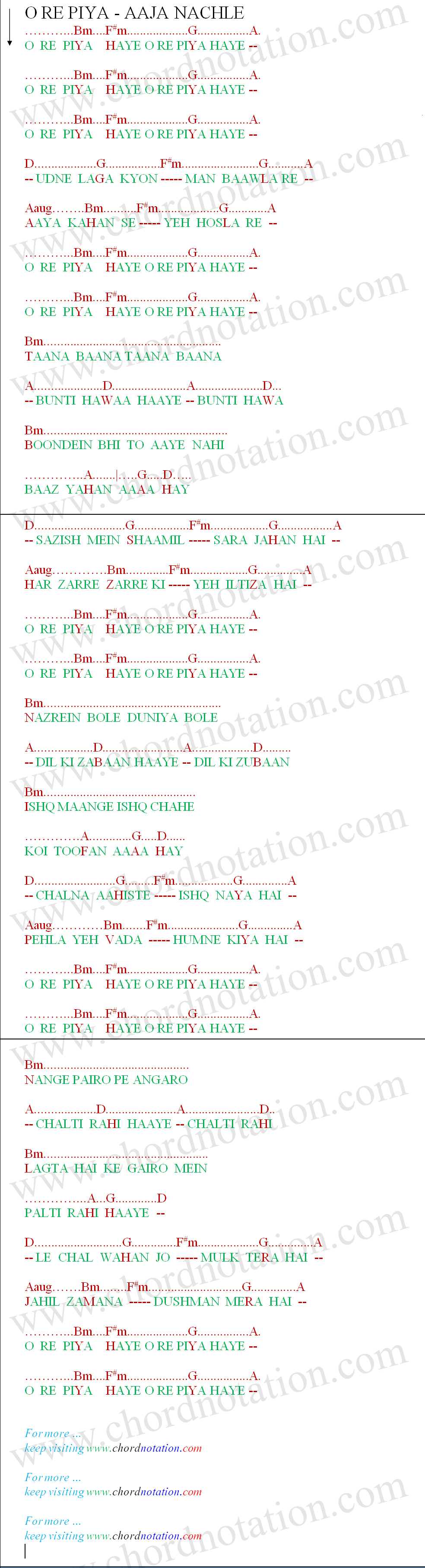 o re piya song lyricswith cords o re piya song lyricswith cords