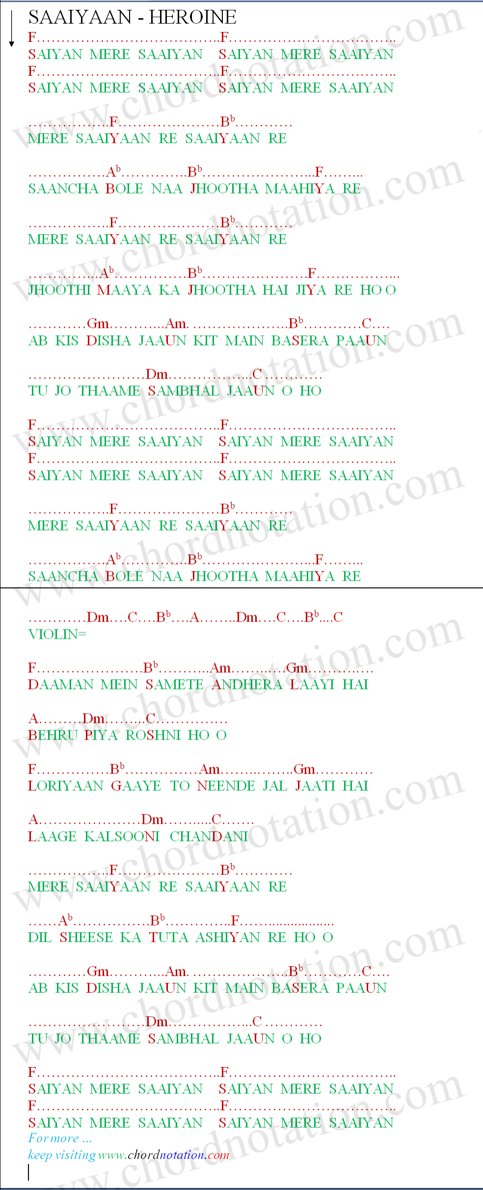 Simple chords hindi songs hotsell